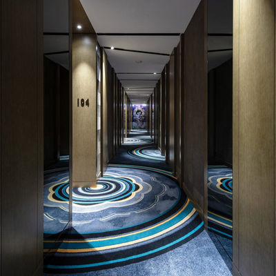 Alfombra de seda de lana con tufo antimicrobiano para pasillos interiores en decoración de hoteles de lujo