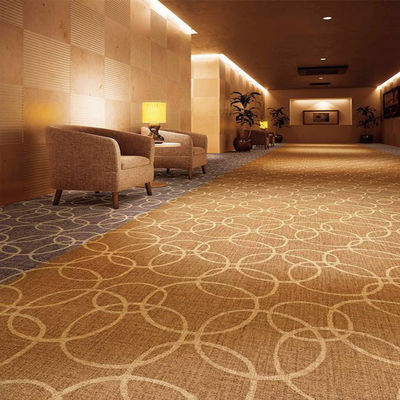 Alfombra de seda de lana con tufo antimicrobiano para pasillos interiores en decoración de hoteles de lujo