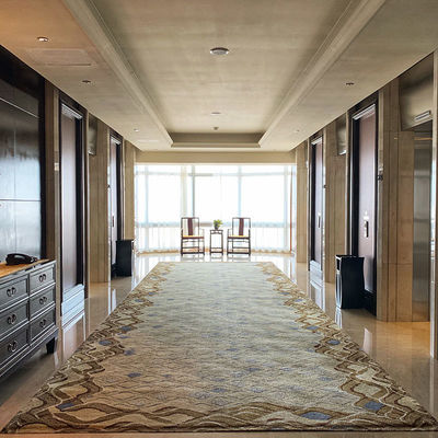 Alfombra en 3D de mano suave de metro cuadrado de lana y seda patrón personalizado para hotel de lujo
