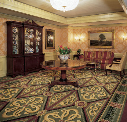 Alfombra de hotel 80% lana 20% suelo de la sala de banquetes de nylon Axminster personalizable