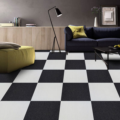 Resumen Beijing Silverstone Acústico Negro Blanco Alfombras de alfombra Tejas tejidas Cortado Pila Cuadrado Alfombra Dormitorio Puerta al aire libre Golf Oración Material PP