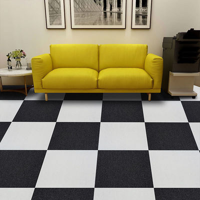 Resumen Beijing Silverstone Acústico Negro Blanco Alfombras de alfombra Tejas tejidas Cortado Pila Cuadrado Alfombra Dormitorio Puerta al aire libre Golf Oración Material PP