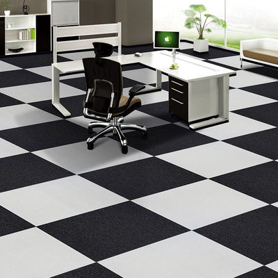 Resumen Beijing Silverstone Acústico Negro Blanco Alfombras de alfombra Tejas tejidas Cortado Pila Cuadrado Alfombra Dormitorio Puerta al aire libre Golf Oración Material PP