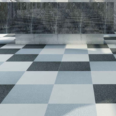 Resumen Beijing Silverstone Acústico Negro Blanco Alfombras de alfombra Tejas tejidas Cortado Pila Cuadrado Alfombra Dormitorio Puerta al aire libre Golf Oración Material PP