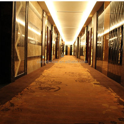 Apoyar Tamaños personalizados Alfombras de pasillo de hotel modernas con diseño de jacquard floral personalizado