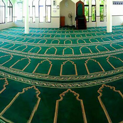 Alfombra de la mezquita de acrílico 100% de pila media con tufo a mano para sala de oración 10 mm de grosor