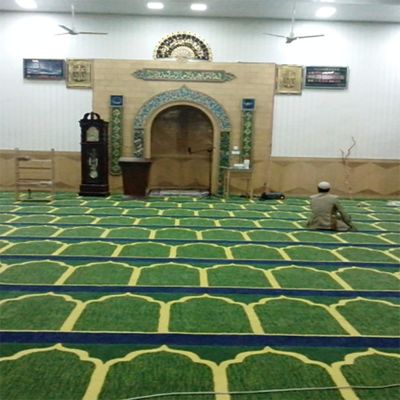 Alfombra de la mezquita de acrílico 100% de pila media con tufo a mano para sala de oración 10 mm de grosor