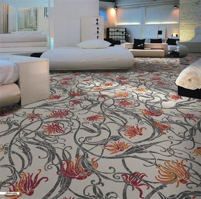 Revestimiento de poliéster Axminster Floral Design Alfombra impresa comercial con y Broadloom