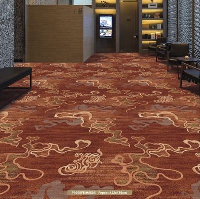 Revestimiento de poliéster Axminster Floral Design Alfombra impresa comercial con y Broadloom