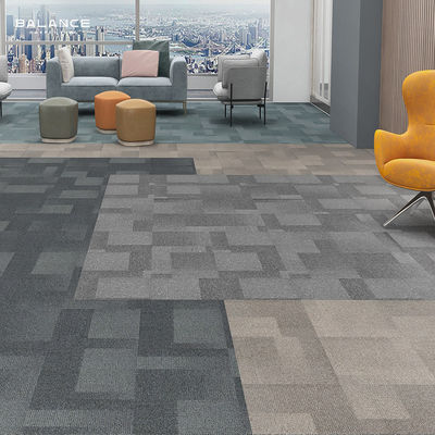 Carpetas para oficinas comerciales de 50x50 de nylon de espesor con construcción de pila de bucle de varios niveles