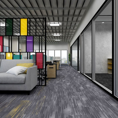 Alfombra de PVC de apoyo comercial de oficina de nylon Modular azulejos de alfombra cuadrada 50x50 grueso