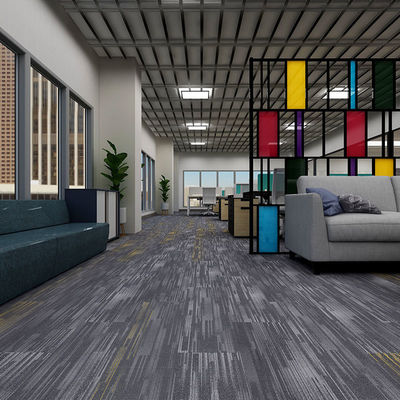 Alfombra de PVC de apoyo comercial de oficina de nylon Modular azulejos de alfombra cuadrada 50x50 grueso
