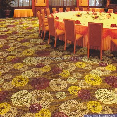 7 mm Alturas de pila Alfombra de Axminster para hotel y solución de pisos de cine