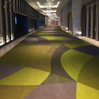 Juto o PP con respaldo floral Axminster Modelo de alfombra de pared a pared 80% Lana y 20% Nylon