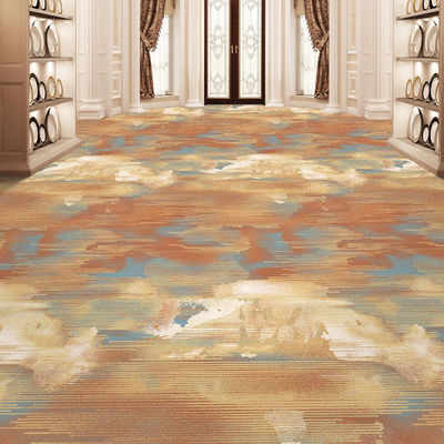 Alfombra de nylon Axminster de diseño personalizado para pisos de hoteles de lujo en forma rectangular
