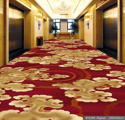 Alfombra tejida por máquina con pila cortada Construcción en el pasillo del vestíbulo del hotel de lujo de 5 estrellas