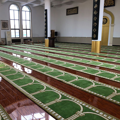 Alfombra hecha a máquina para mezquita iglesia de lana lavable / de nylon pasillo a prueba de fuego