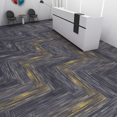 Oficina estilo moderno 100% Resilya de nylon cuadrado linealidad de piso extraíble alfombra 50x50