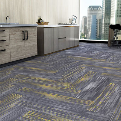 Oficina estilo moderno 100% Resilya de nylon cuadrado linealidad de piso extraíble alfombra 50x50