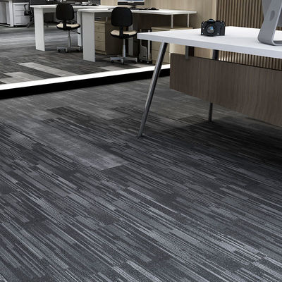 Oficina estilo moderno 100% Resilya de nylon cuadrado linealidad de piso extraíble alfombra 50x50