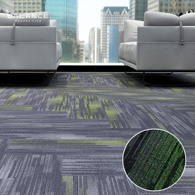 Oficina estilo moderno 100% Resilya de nylon cuadrado linealidad de piso extraíble alfombra 50x50
