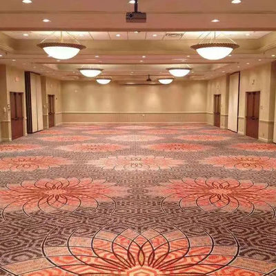 Cuarto de comedor Hotel Alfombra de tela ancha de nylon Moqueta púrpura impresa 4m 13.12ft