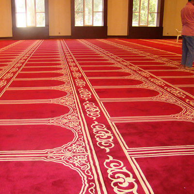 Alfombra de oración para restaurantes y mezquitas con respaldo de yute y PP y patrones personalizados 4 * 25 M Roll