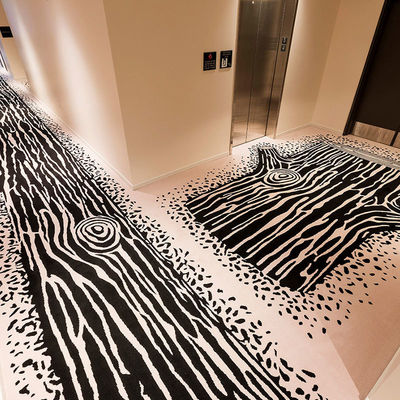 Alfombra de poliamida de estilo hotel, rodillos suaves con tufos para interiores y exteriores superiores y de diseño