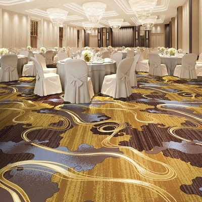 Alfombra impresa de nylon de patrón personalizado para hoteles Salones Entradas Pasillos Interior