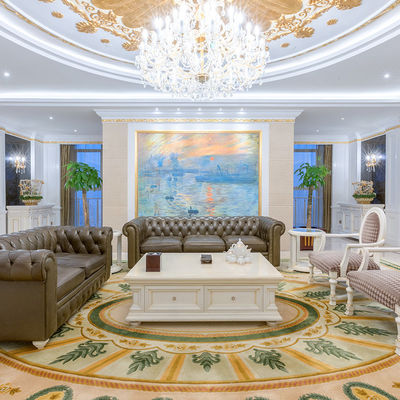 80% lana y 20% nylon Alfombra de diseño Axminster para hoteles Salones de baile Salones de estar Coches en interiores