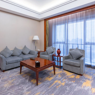 80% lana y 20% nylon alfombra moderna a prueba de fuego impresa de pared a pared para habitación de hotel