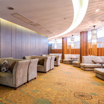 80% lana y 20% nylon alfombra moderna a prueba de fuego impresa de pared a pared para habitación de hotel