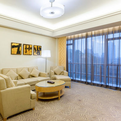 80% lana y 20% nylon alfombra moderna a prueba de fuego impresa de pared a pared para habitación de hotel