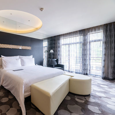 80% lana y 20% nylon alfombra moderna a prueba de fuego impresa de pared a pared para habitación de hotel