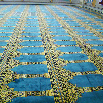 Alfombra de nylon suave de lana de Axminster para mezquita Sala de reuniones de oración Cobertura de suelo personalizada