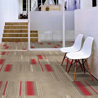 Tejas de alfombras comerciales para pisos de oficinas con soporte de nylon y betún de pila media