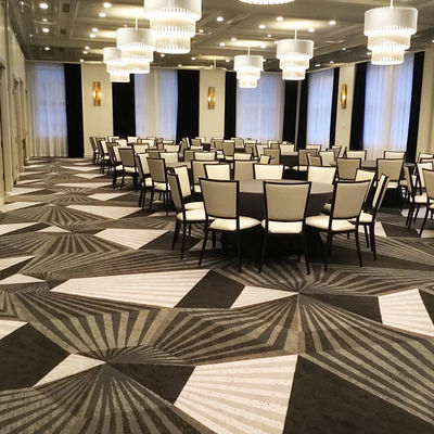 Rectángulo Negro y blanco Hotel Axminster Alfombras hechas a máquina Impresión de nylon Moqueta de stock Alfombras de pared a pared