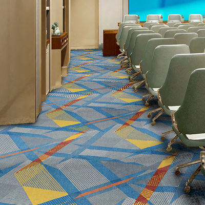 Pavimento de salón de banquetes de diseño de flores Axminster Alfombra de nylon con altura media de pila
