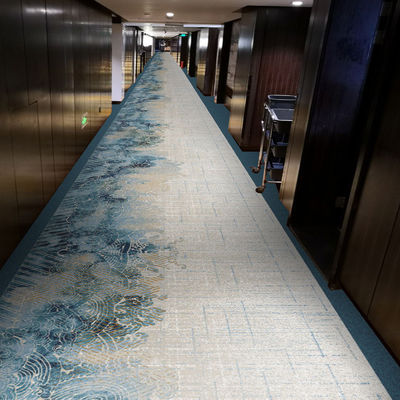 Axminster lana de nylon máquina hecha alfombra de pared de pared patrón personalizado para habitación de hotel en hoteles