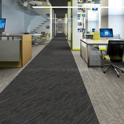 Alfombra modular de piso antiincendios de alto tráfico de color personalizado para oficina hecha de nylon