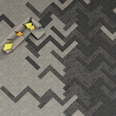 Alfombra modular de piso antiincendios de alto tráfico de color personalizado para oficina hecha de nylon
