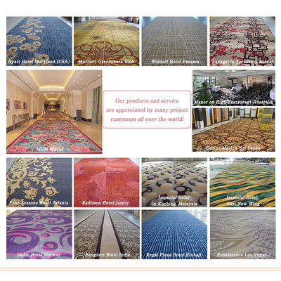 Alfombra de hotel moderno Impresión de alfombras para banquetes de pared a pared