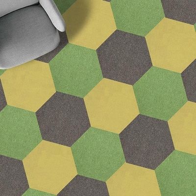 Hexagon Commercial 100% SD alfombras de nylon alfombras de suelo alfombra máquina de tufted para la durabilidad