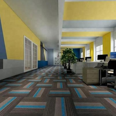 Tejas de alfombra de nylon de 50x50 para oficinas Alturas de pilas de 4.0 /-0.5 mm Eficiencia de la sala comercial