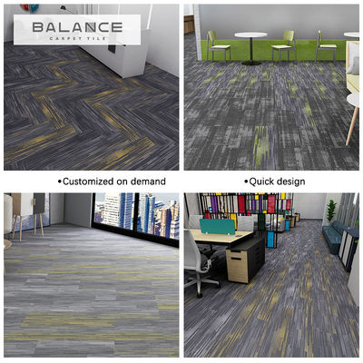 Moderno estilo de diseño de alfombras de oficina rayadas con PVC de respaldo y 100% de nylon Resilya