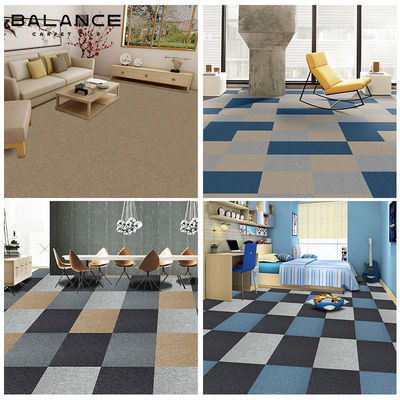 Tejas de alfombra modulares de 50x50 PP en color personalizado para oficinas comerciales