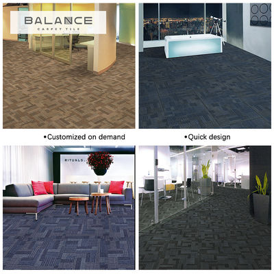 Mediana pila PET amigable para oficinas Oem Comercial 50x50 Tejas de alfombra para suelos modulares