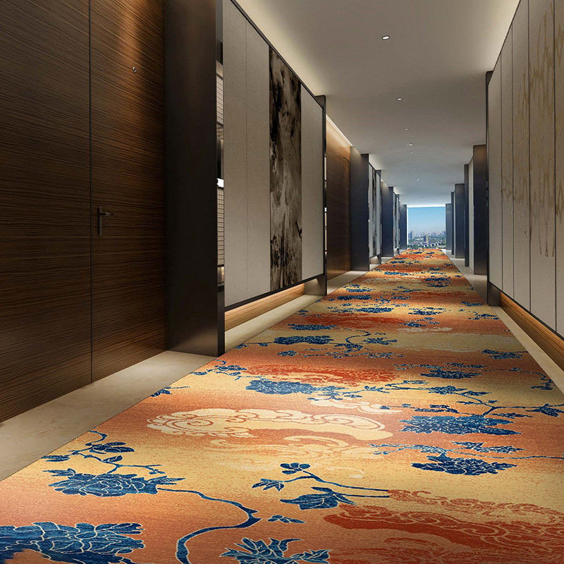 Alfombra comercial de lujo moderno Axminster para el lobby del hotel de 5 estrellas Diseño de pared a pared