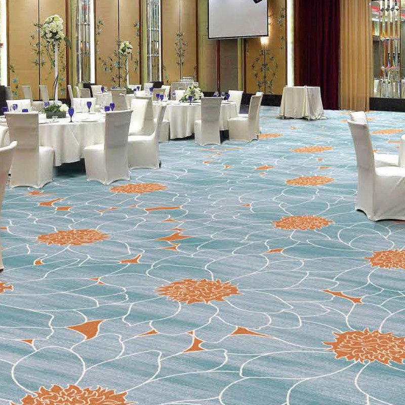 Planta de hotel de 5 estrellas de diseño personalizado Alfombra de Axminster con material de apoyo de yute / PP