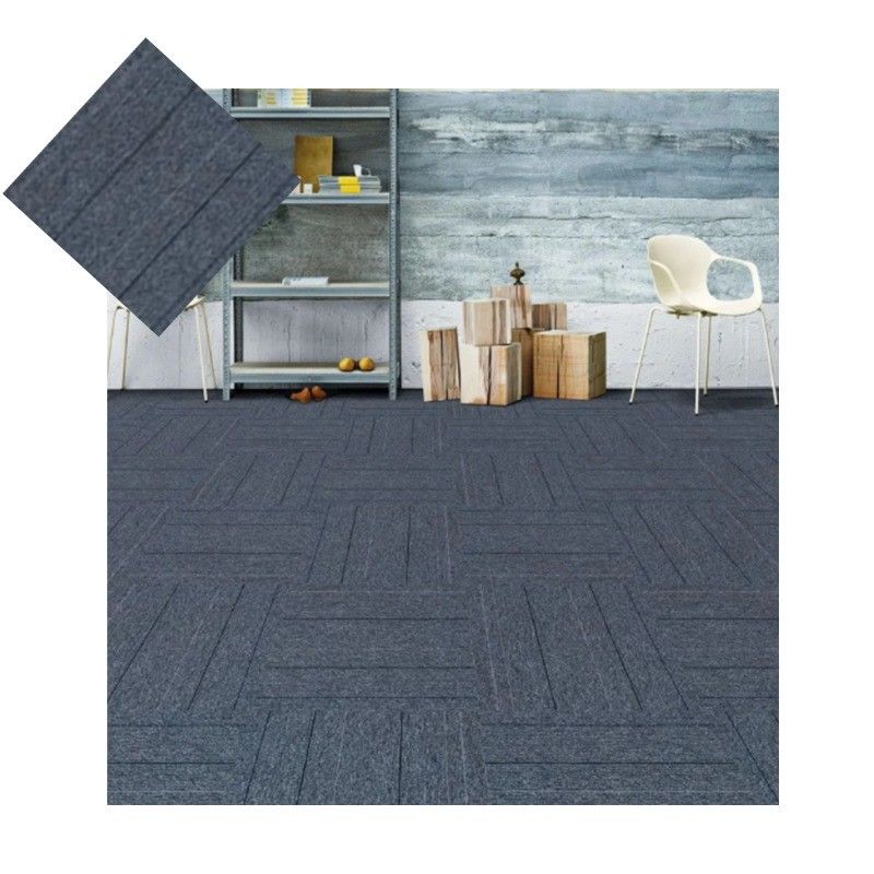 Tejas de alfombra de oficina comercial 50x50 con estilo moderno y respaldo de PVC modular de OEM